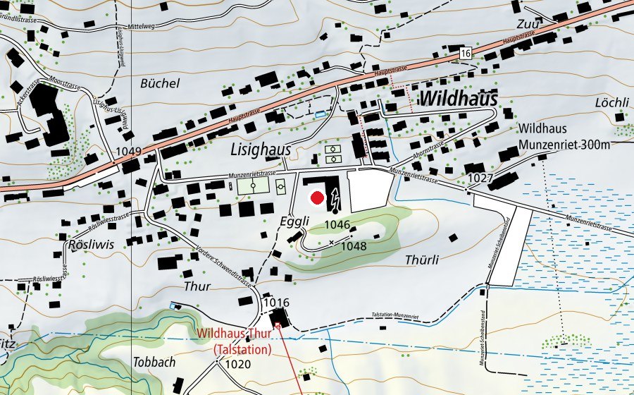 Map showing the location of Ausseneisfeld (Ice rink)