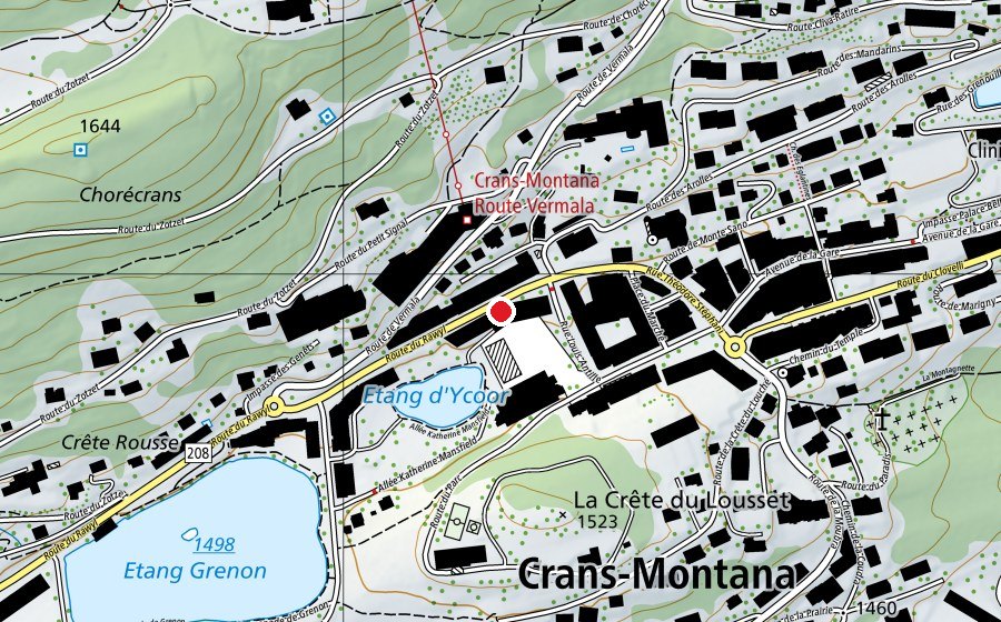 Carte indiquant l’emplacement de Curling (Patinoire)