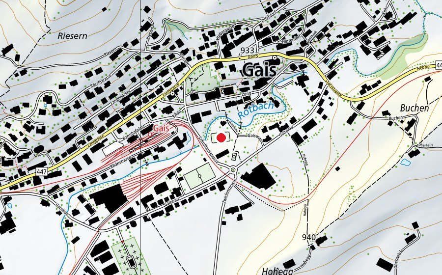 Karte mit dem Standort von Eisbahn (Eisbahn)