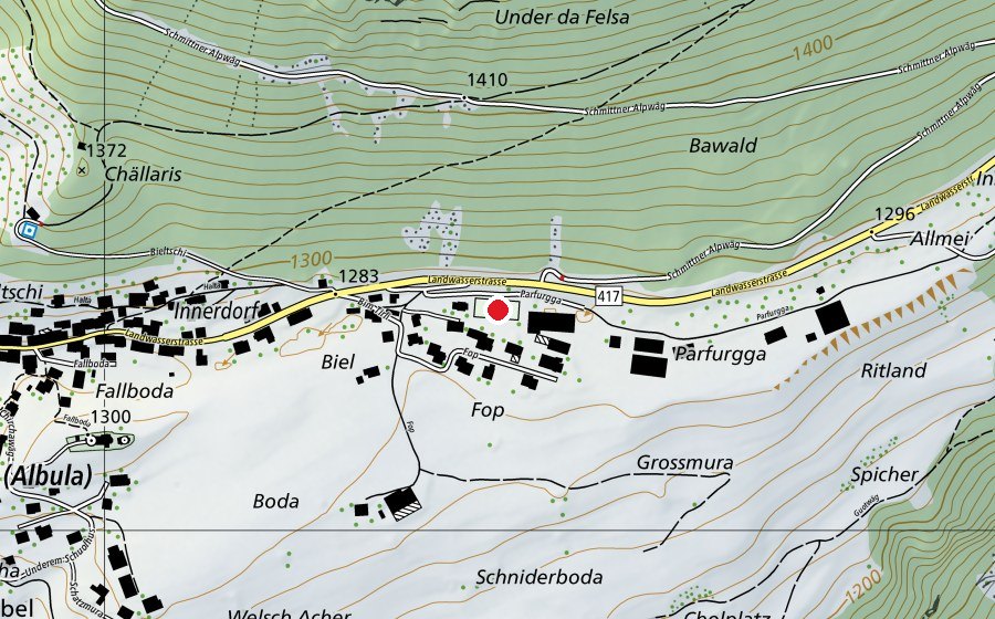 Carte indiquant l’emplacement de Eisbahn Schmitten (Patinoire)