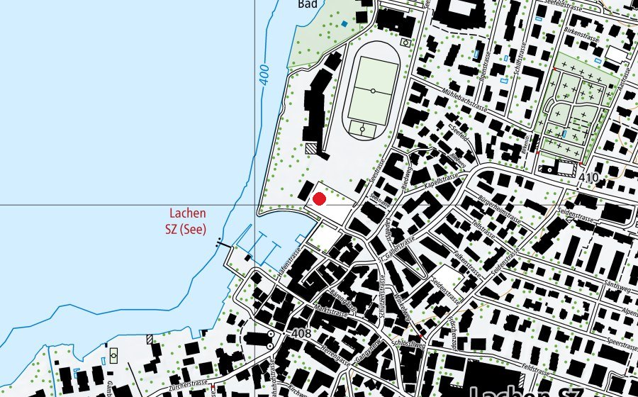Mappa con la posizione di Eisfeld Lachen (Pista di ghiaccio)