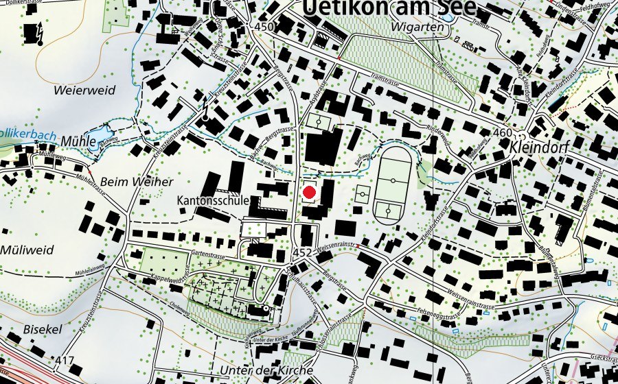 Carte indiquant l’emplacement de Eispark Uetikon (Patinoire)