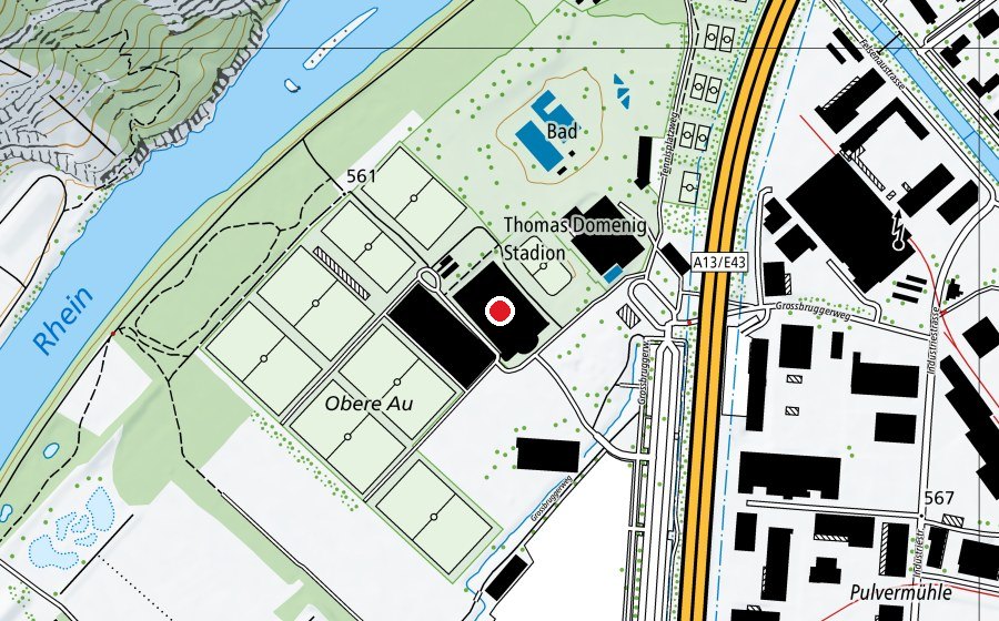 Karte mit dem Standort von Thomas-Domenig-Stadion (Eisbahn)