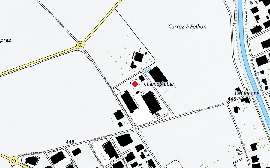 Carte indiquant l’emplacement de Acropole Sàrl (Salle de fitness)