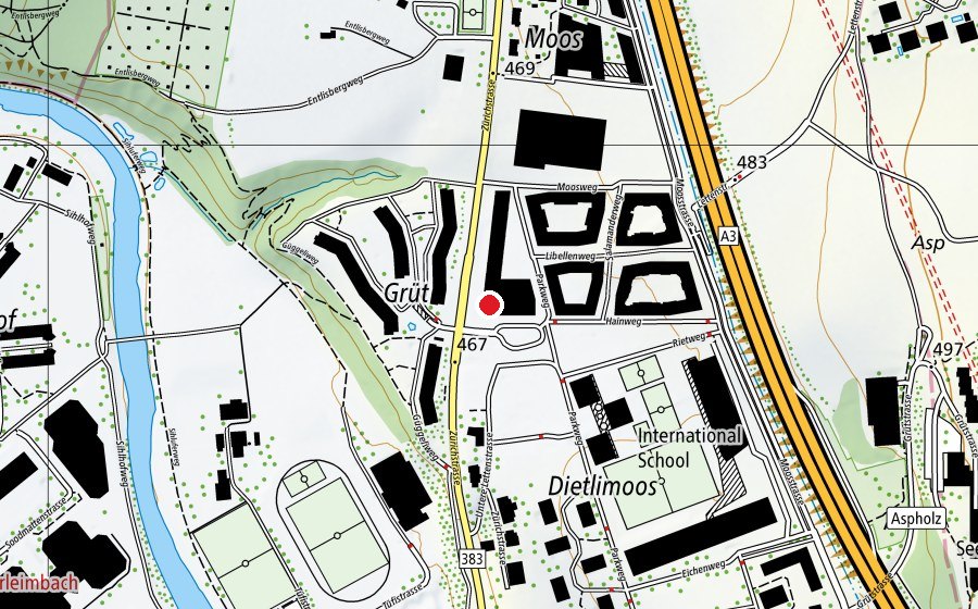 Carte indiquant l’emplacement de ACTIV Fitness Adliswil (Salle de fitness)