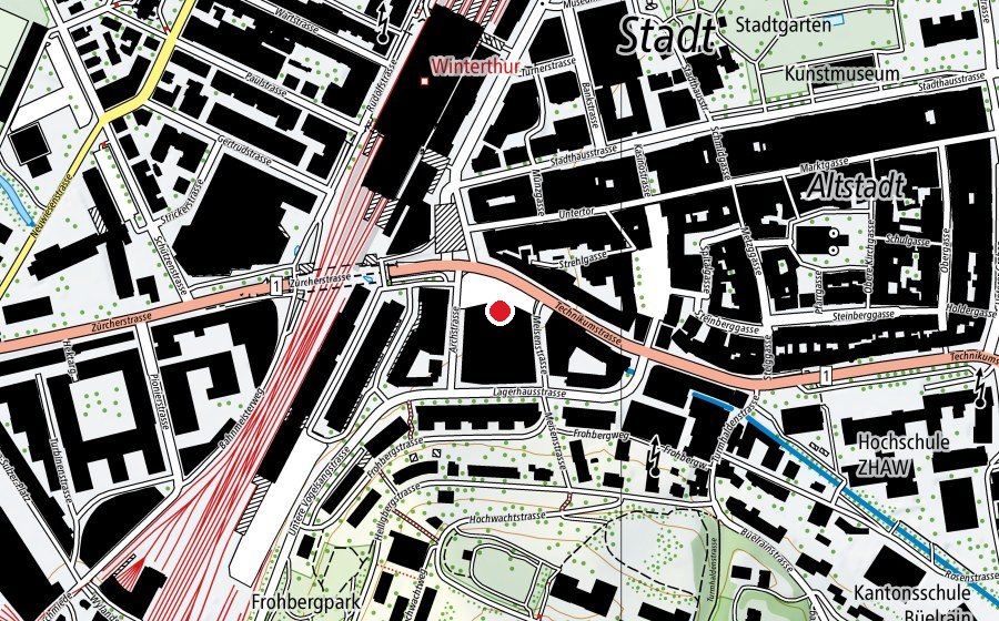 Carte indiquant l’emplacement de ACTIV Fitness Archhöfe (Salle de fitness)