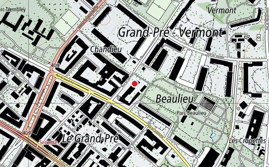 Map showing the location of Activ fitness (Fitness centre)