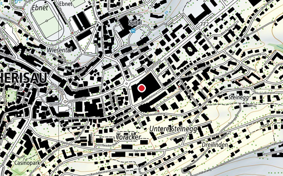 Mappa con la posizione di Activ Fitness (Centro fitness)