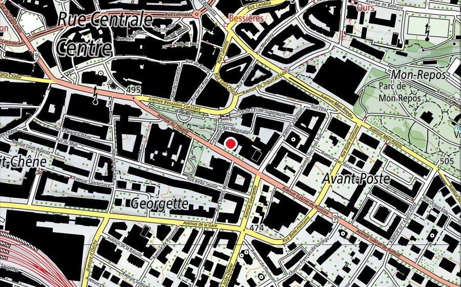 Mappa con la posizione di Activ Fitness (Centro fitness)