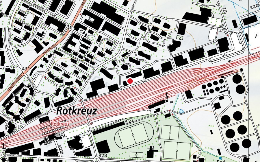Mappa con la posizione di Activ Fitness (Centro fitness)
