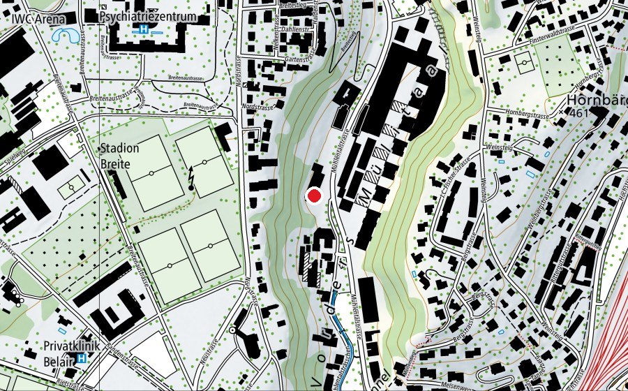 Map showing the location of ACTIV Fitness Schaffhausen (Fitness centre)