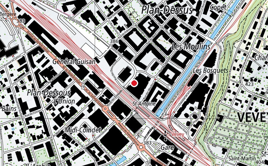 Mappa con la posizione di Activ Fitness (Centro fitness)