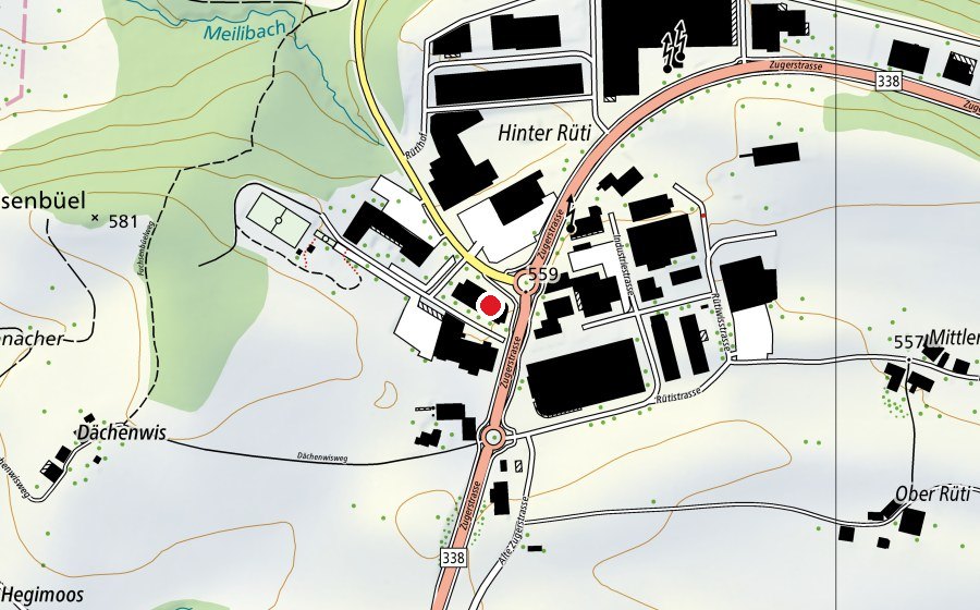 Karte mit dem Standort von ACTIV Fitness Wädenswil (Fitnesscenter)