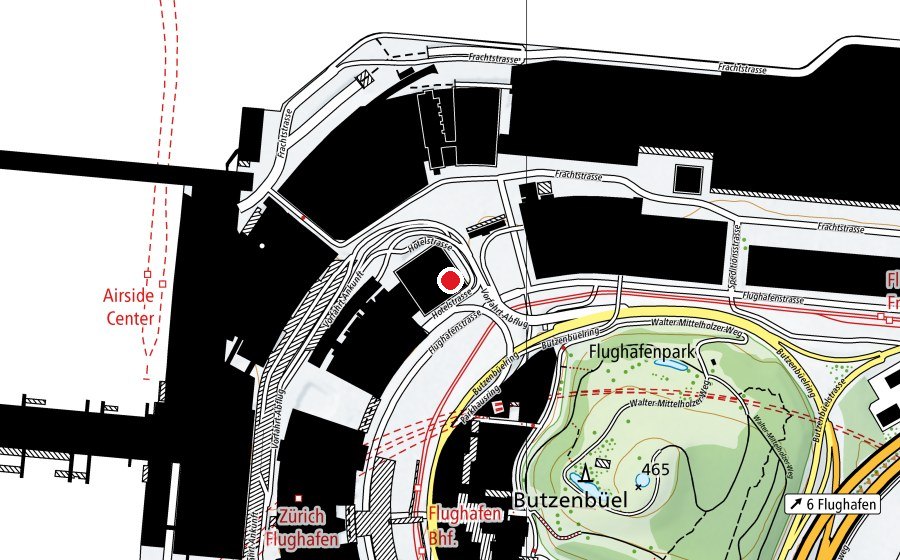Mappa con la posizione di Airport Fitness (Centro fitness)