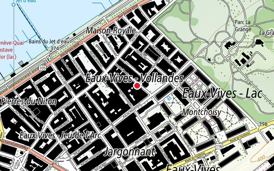 Map showing the location of Akta yoga (Fitness centre)