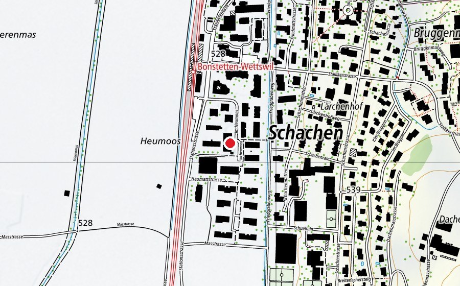 Map showing the location of Aktiv-/Passiv Therapie (Fitness centre)
