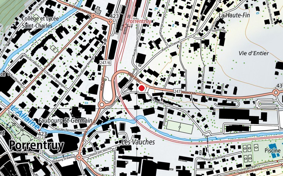 Map showing the location of Aristote Concept (Fitness centre)