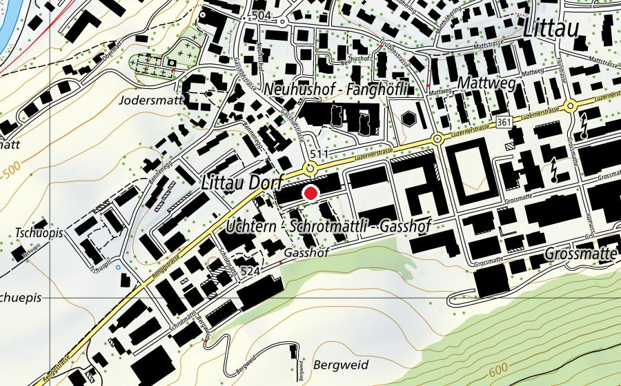 Mappa con la posizione di Athletic Sport Center (Centro fitness)