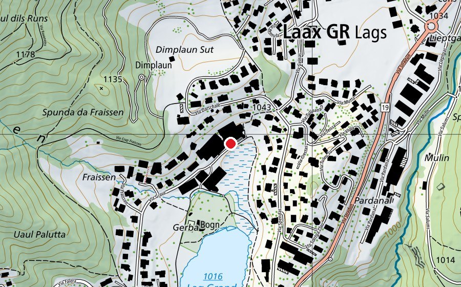 Carte indiquant l’emplacement de Aua Grava (Salle de fitness)