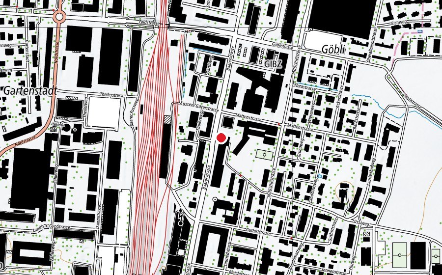 Mappa con la posizione di AuFit (Centro fitness)