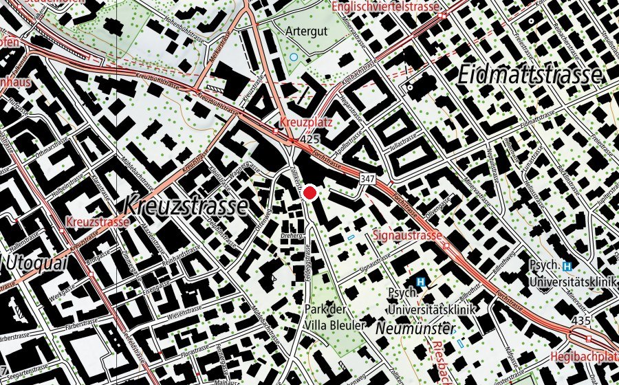 Mappa con la posizione di Aurum (Centro fitness)