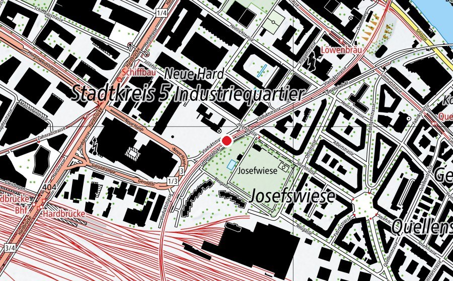 Mappa con la posizione di Balboa im Viadukt (Centro fitness)