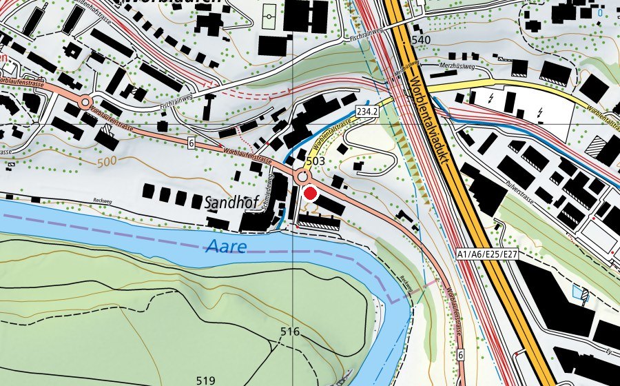 Map showing the location of Bartlome Health (Fitness centre)