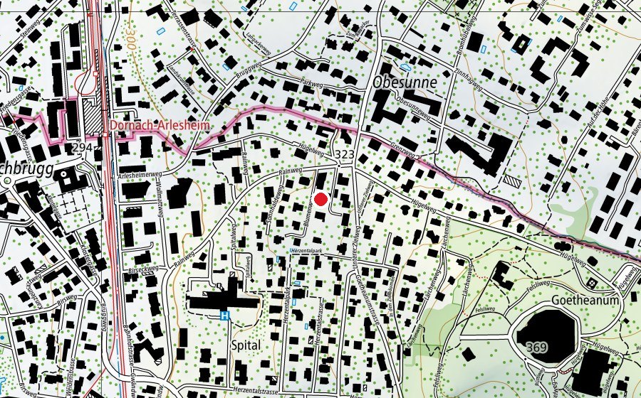 Carte indiquant l’emplacement de Bodystories Praxis für Rolfing (Salle de fitness)