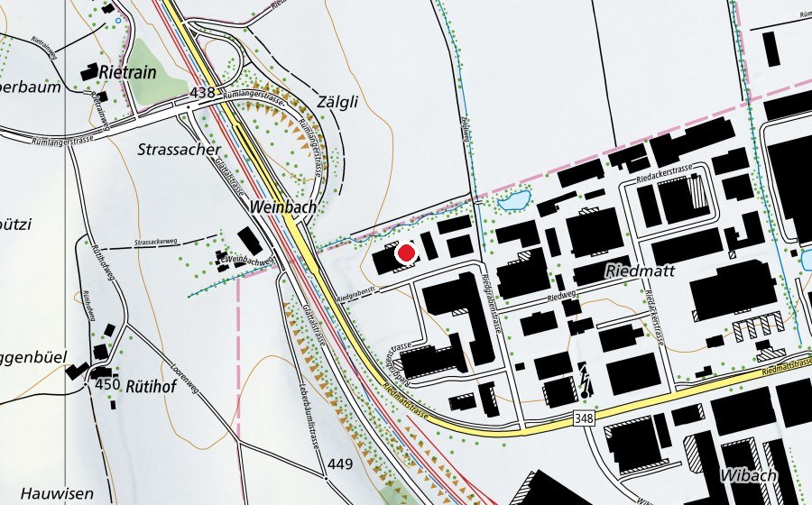 Mappa con la posizione di Born To Move (BTM) (Centro fitness)