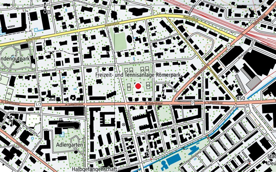 Map showing the location of Charly's Fitnesscenter (Fitness centre)