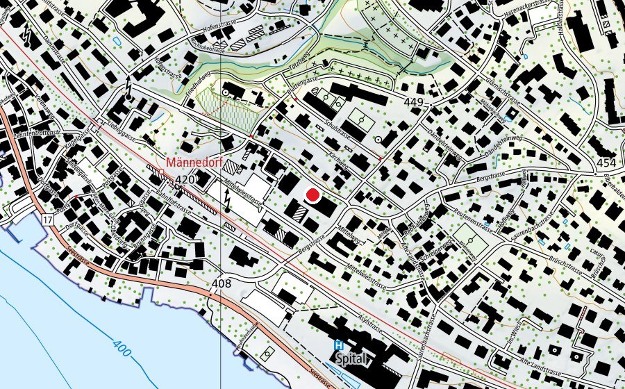 Mappa con la posizione di Chili Health Männedorf (Centro fitness)