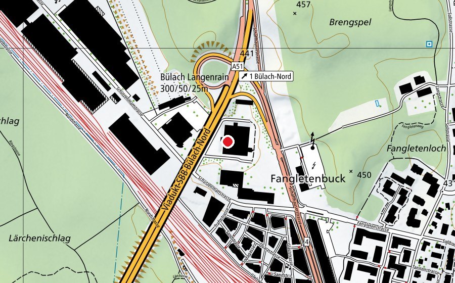 Carte indiquant l’emplacement de CrossFit Bülach (Salle de fitness)