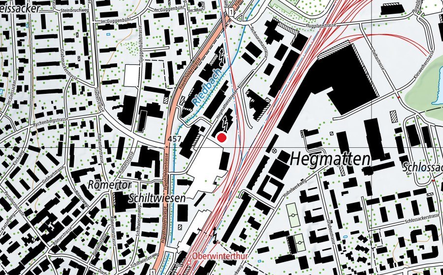 Mappa con la posizione di Crossfit Gleis 10 (Centro fitness)