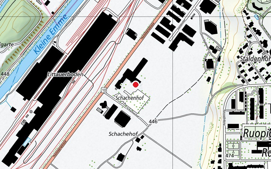 Carte indiquant l’emplacement de Crossfit Luzern (Salle de fitness)