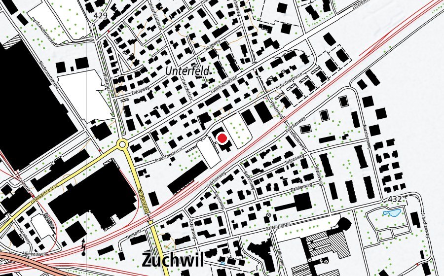Mappa con la posizione di CrossFit Öuf (Centro fitness)