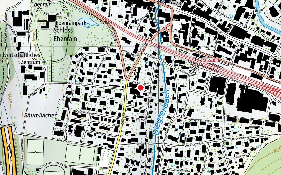 Carte indiquant l’emplacement de CrossFit Sissach (Salle de fitness)