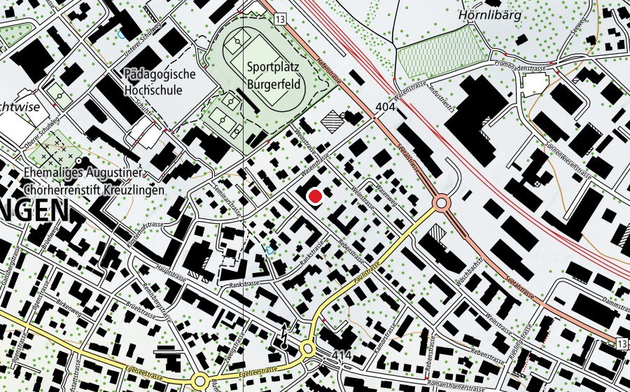 Map showing the location of Crossfit Thurgovia (Fitness centre)