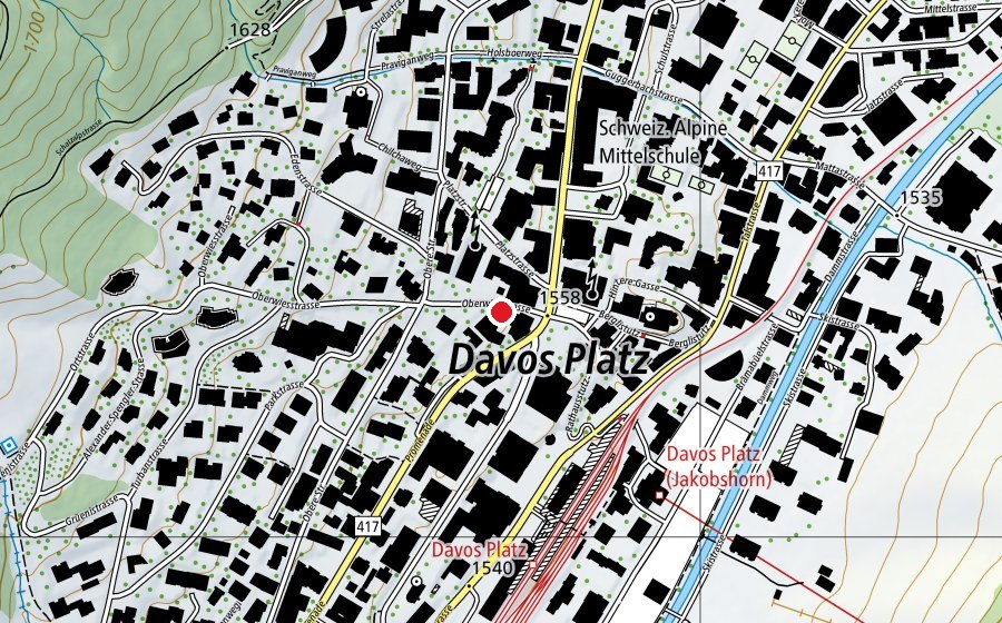 Carte indiquant l’emplacement de Davos Fitness (Salle de fitness)