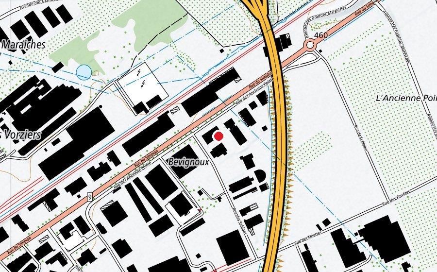 Map showing the location of École de Krav Opérationnel et Professionnel du Valais (EKOP-VS) (Fitness centre)