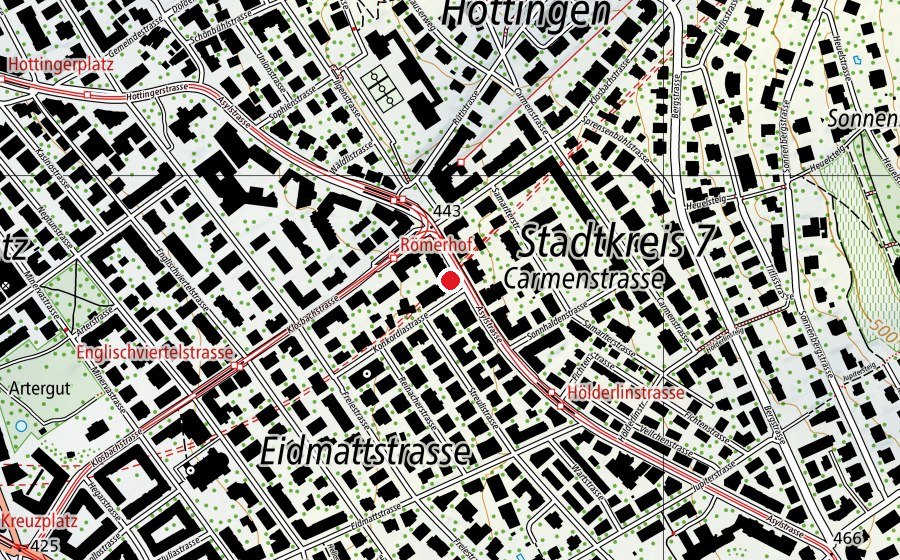 Mappa con la posizione di Enderli (Centro fitness)
