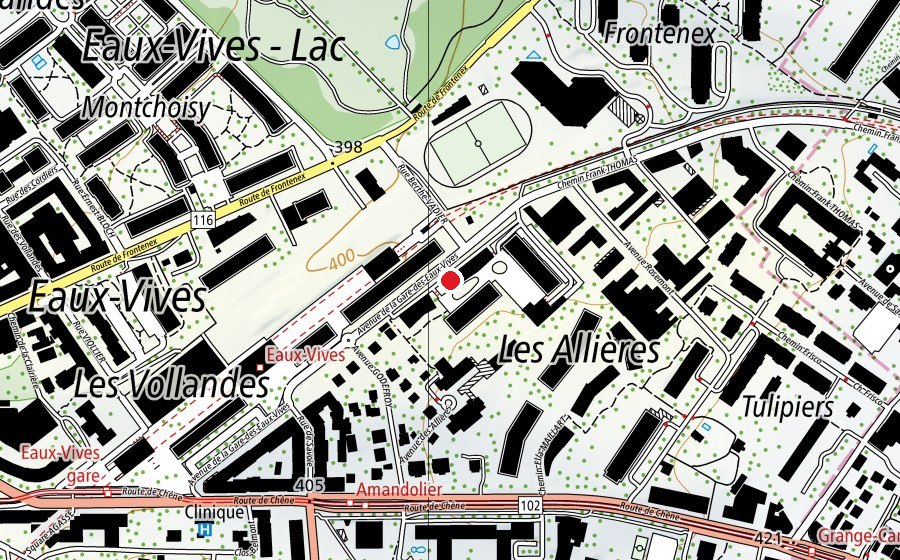 Carte indiquant l’emplacement de Evo (Salle de fitness)
