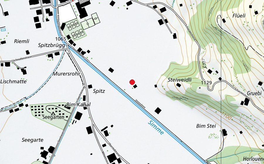 Map showing the location of Feldenkrais Lenk (Fitness centre)