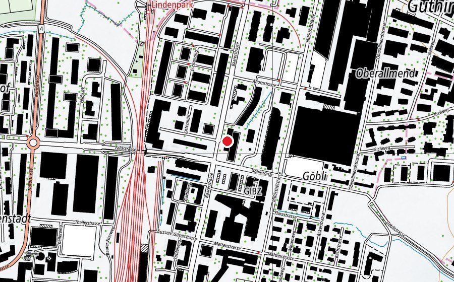 Mappa con la posizione di Fitdich. (Centro fitness)