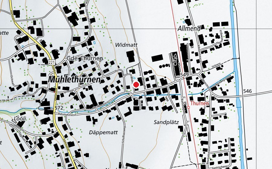 Map showing the location of Fiteria (Fitness centre)