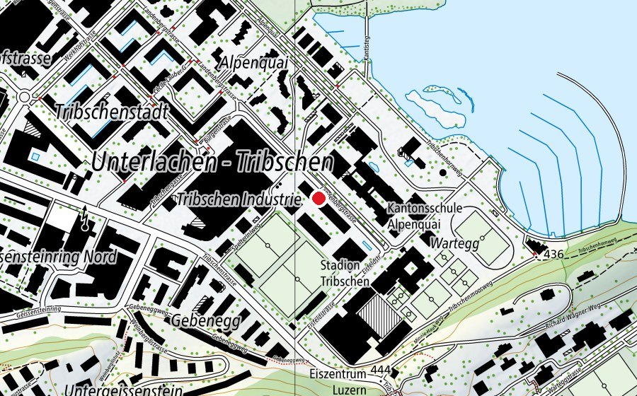 Mappa con la posizione di Fitness Praxis (Centro fitness)