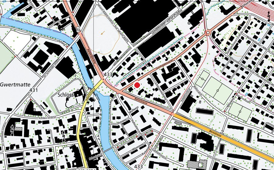 Carte indiquant l’emplacement de Fitness Uschi Nidau (Salle de fitness)