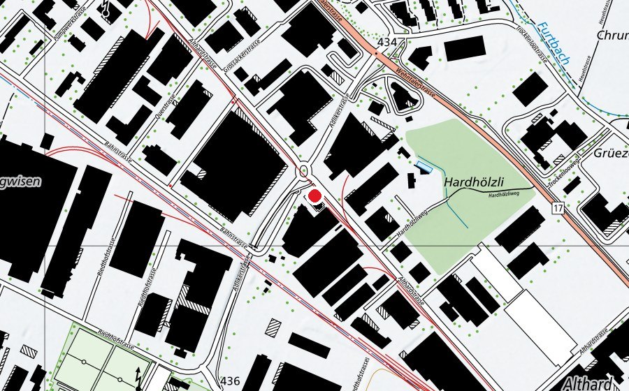 Mappa con la posizione di Fitness Zone (Centro fitness)