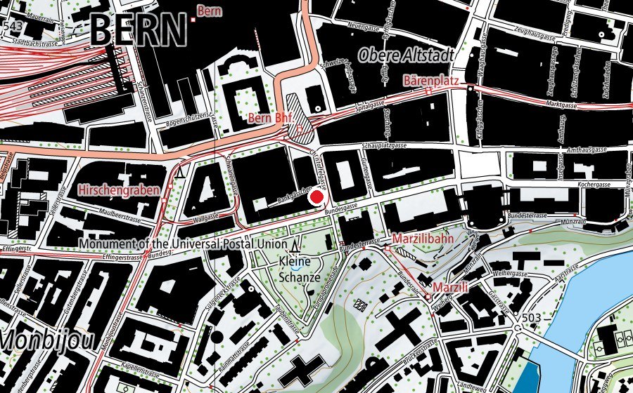 Mappa con la posizione di Fitnesspark Bern City (Centro fitness)