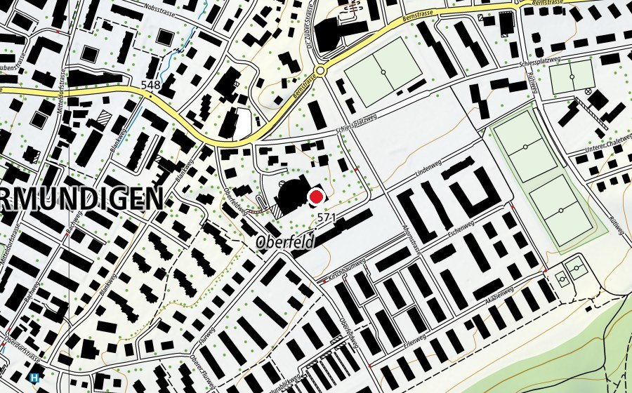 Map showing the location of Fitnesspark Time-Out Ostermundigen (Fitness centre)