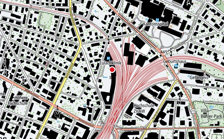 Map showing the location of Fitnesspark (Fitness centre)